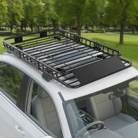 Garvee Universal-Dachgepäckträger 163 × 99 cm, robuster Stahl, erweiterbar, für SUVs & Pick-ups, 91 kg Tragfähigkeit, Schwarz