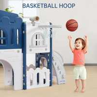 Garvee 8-in-1 Kinder Rutsche – Klettern, Basketballkorb, Tunnel, Stauraum, Modernes Design, 1–3 Jahre