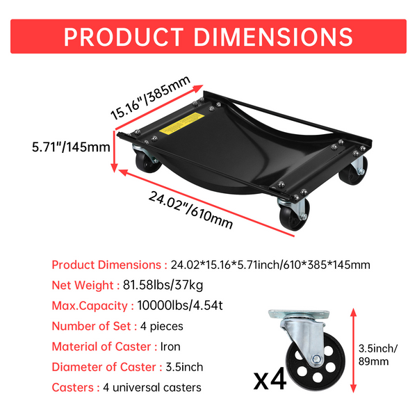 Optimiertes gebogenes Design des Rad Dolly